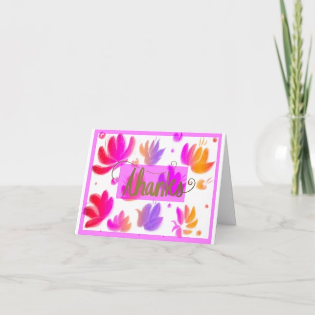 Adorable tarjeta Floral y Gold (Anverso)