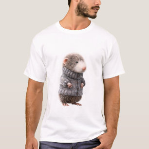 Adorable Topo en un Suéter Gris Téjidito Acogedor