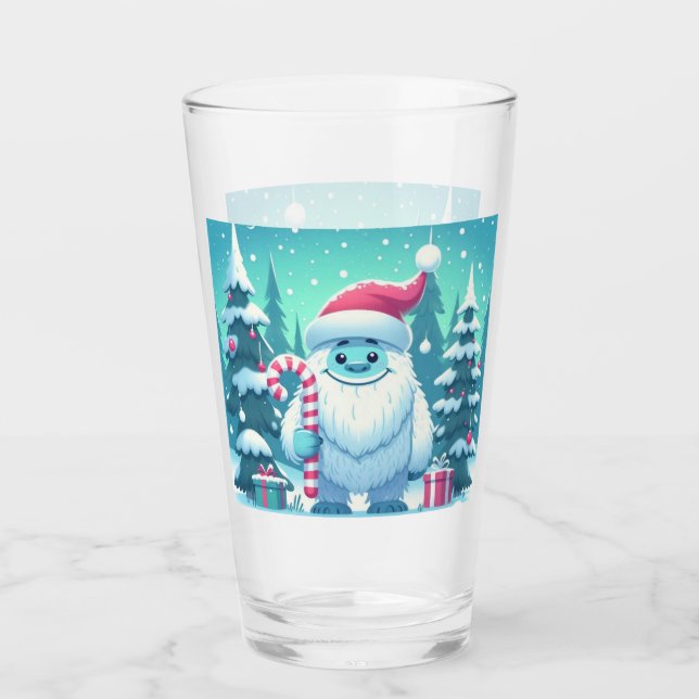 Adorable yeti de Navidad/invierno (Anverso)