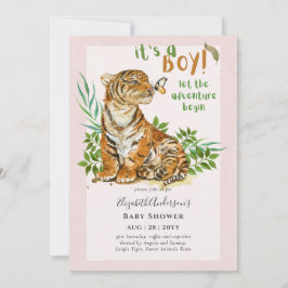 Adorables BOYS Tiger Invitación Baby Shower