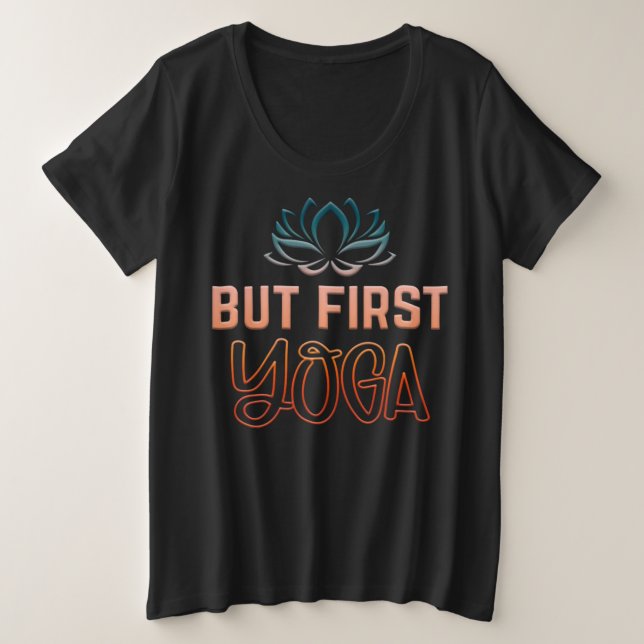 Adorables Cita Encantadora De Yoga "Pero Primer Yo (Anverso del diseño)