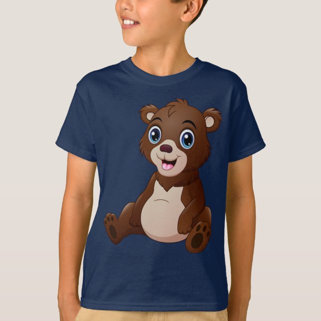 Adorables Cute la camiseta del oso marrón (Anverso)