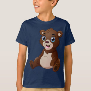 Adorables Cute Pequeño Oso Marrón Camiseta
