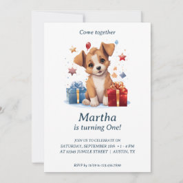 Adorables garras de cachorro: Invitación a la fies