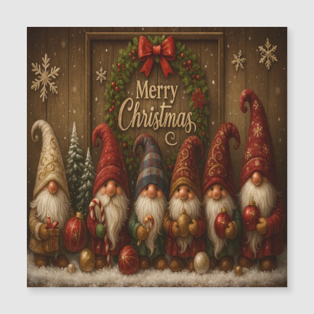 Adorables Gnomos de Navidad Alegre (Anverso)
