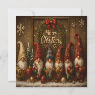 Adorables Gnomos de Navidad Alegre