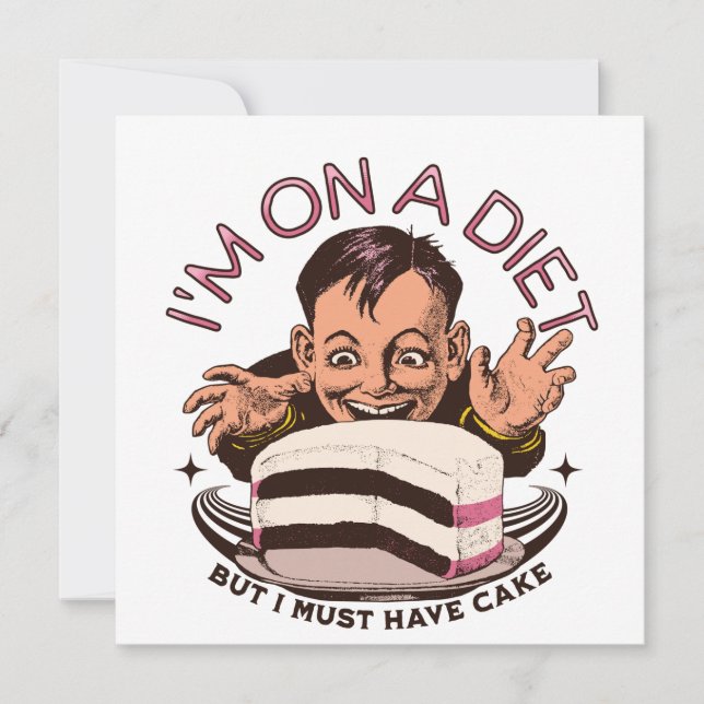 Adorables Gracioso Estoy En Una Dieta Pero Debo To (Anverso)