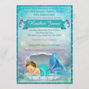 Adorables invitaciones a la ducha de la sirena #13