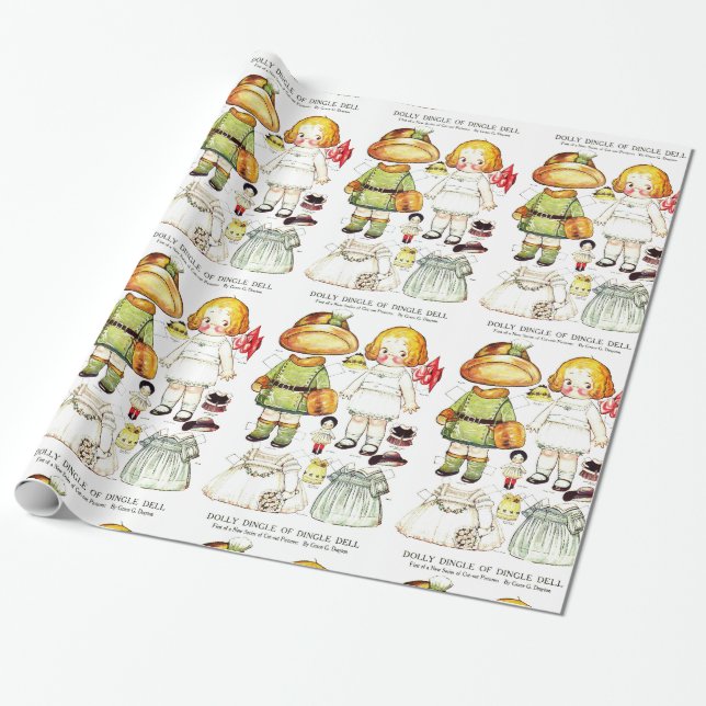 Adorables muñecas y trajes de papel de estilo vint (Desenrollado)