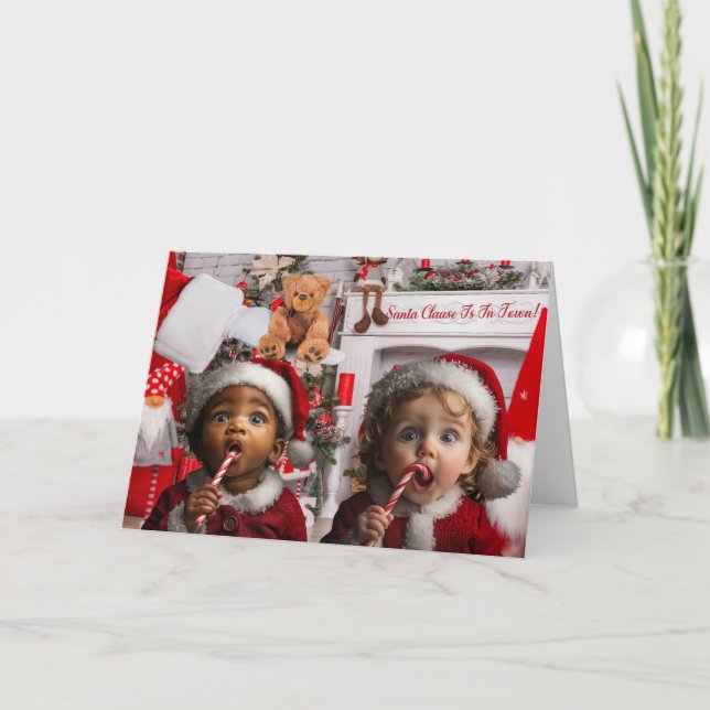 Adorables Navidades Babies Tarjeta de vacaciones (Anverso)