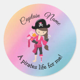 adorables pegatinas chicas piratas