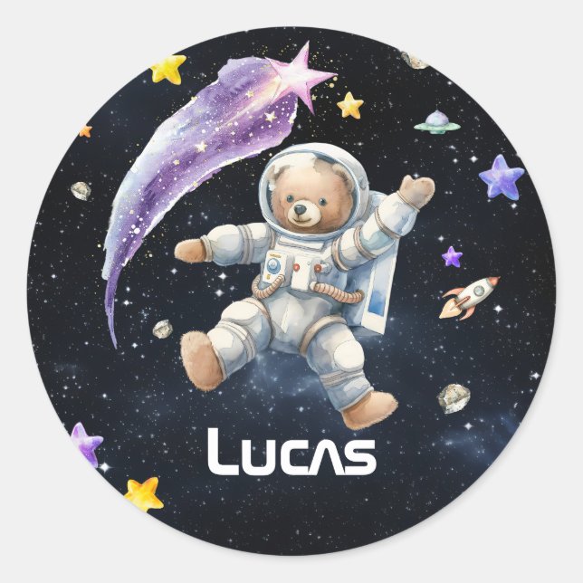 Adorables Pegatinas de Fiestas galácticos personal (Anverso)