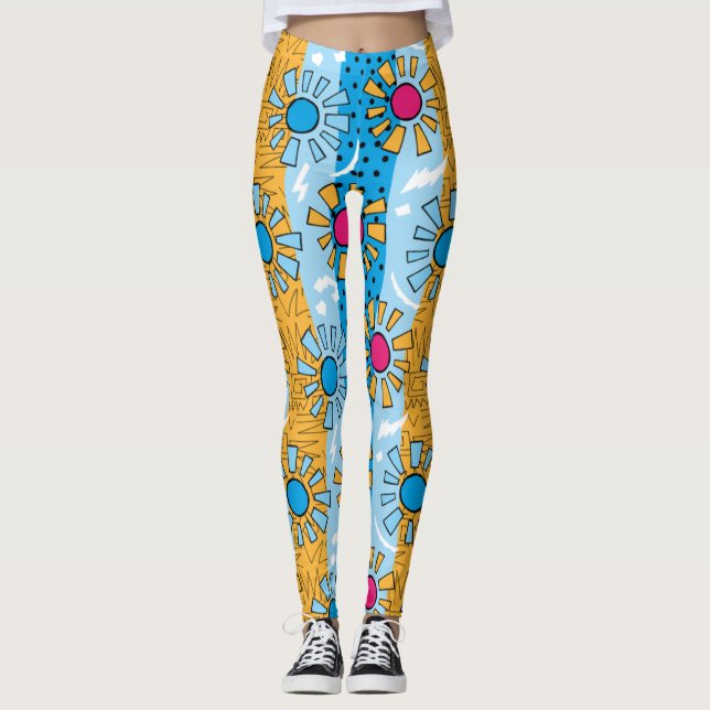 Adorables Sintonismo/Vaporwave Estilo Yoga Legging (Anverso)