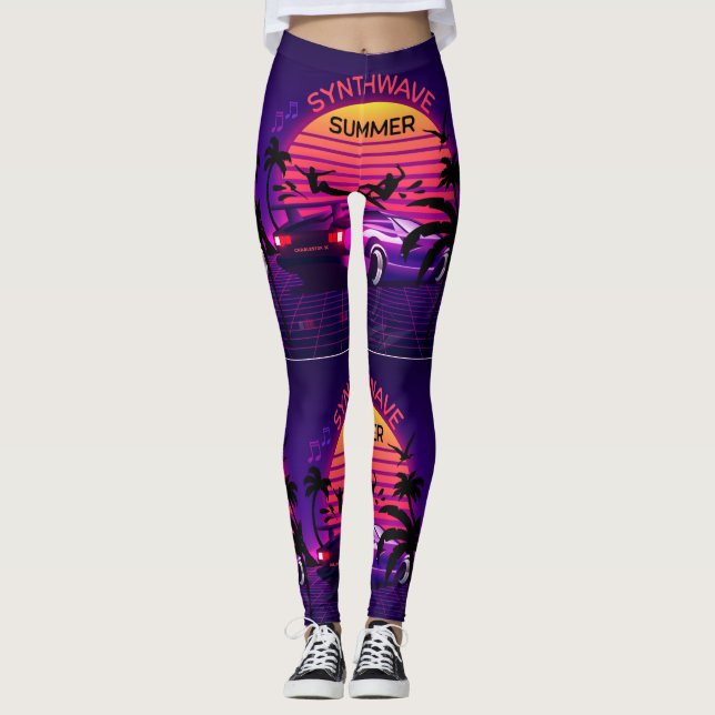 Adorables Sintonismo/Vaporwave Estilo Yoga Legging (Anverso)