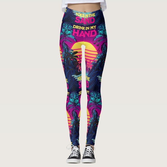 Adorables Sintonismo/Vaporwave Estilo Yoga Legging (Anverso)