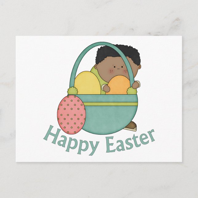 Adorables tarjetas africanas para niños de Pascua (Anverso)