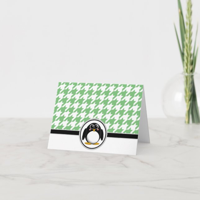 Adorables tarjetas de galón verde y blanco para pi (Anverso)
