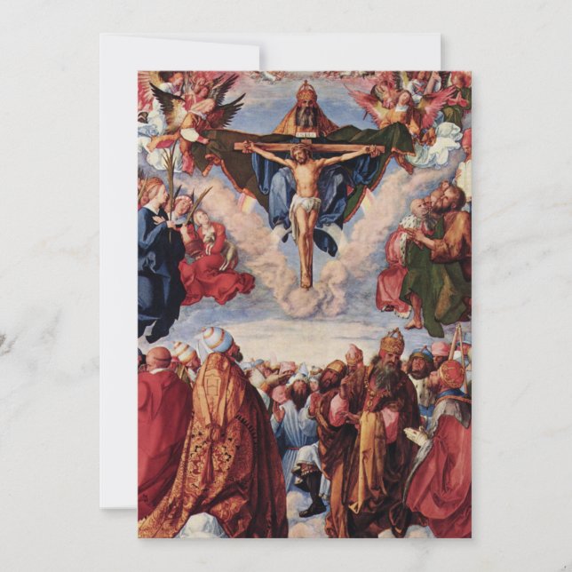 Adoración de la Trinidad por Albrecht Durer, 1511 (Anverso)