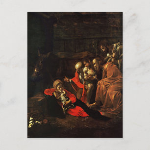 Adoración de los pastores por Caravaggio Tarjeta p