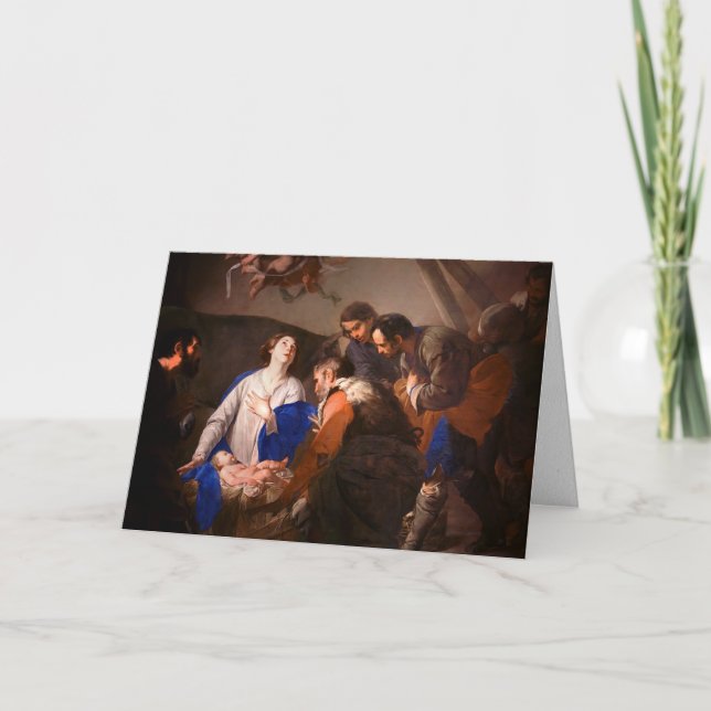 adoración religiosa de las tarjetas de Navidad el (Anverso)