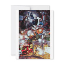 Adoración - Tarjeta de Navidades religiosos modern