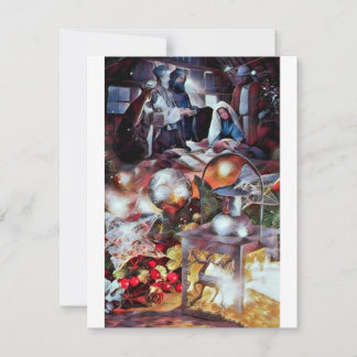 Adoración - Tarjeta de Navidades religiosos modern