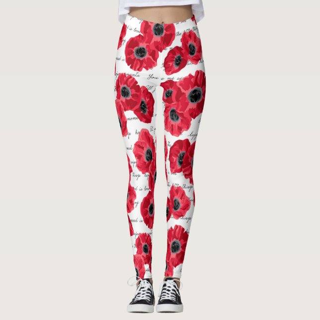 adorar las leggings de amapolas (Anverso)