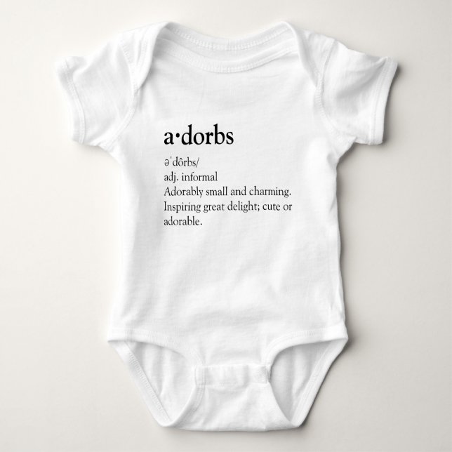 Adorbs Baby Jersey Bodysuit (Anverso)