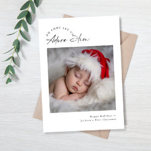 Adore su primera foto de Navidad para un bebé reli