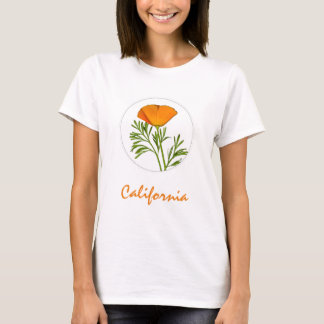 Adormidera en una camiseta circular