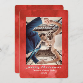 Adormidera Valiante de acuarela. Tarjeta de Navida