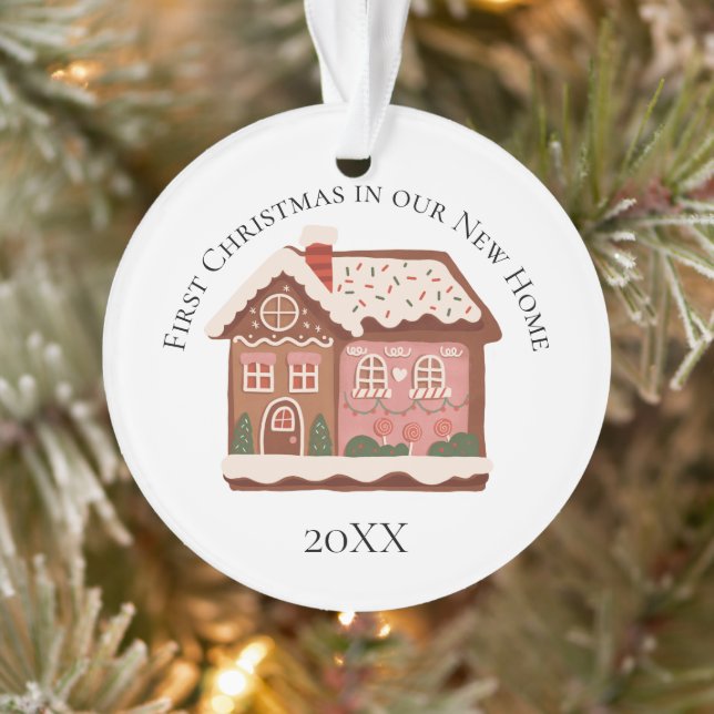 Adorno 1ª Navidad en nuestra nueva casa de jengibre (Árbol)