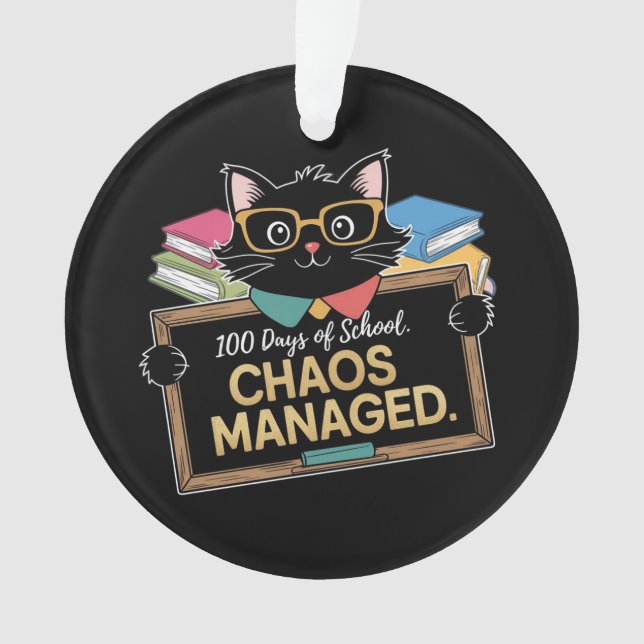 Adorno 100 días de escuela cómo sobrevivió este divertido (Anverso)