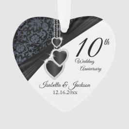 Adorno 10.º Aniversario de Onyx Boda Keepsake