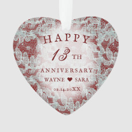 Adorno 13.º Aniversario del Boda de Lace