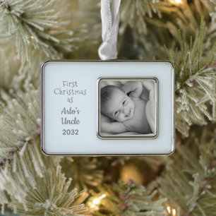 Adorno 1.ª foto de nombre personalizado del tío Navidad N
