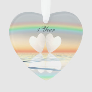 Adorno 1.ᵉʳ Corazón de papel de aniversario