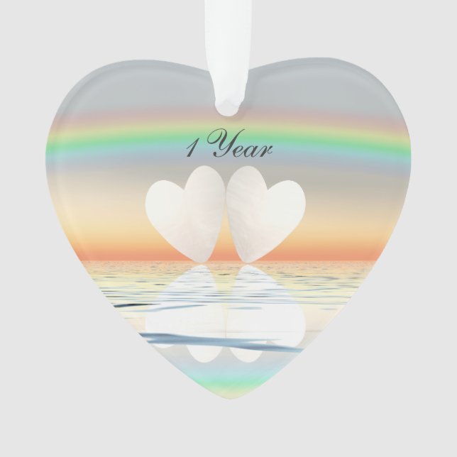 Adorno 1.ᵉʳ Corazón de papel de aniversario (Anverso)