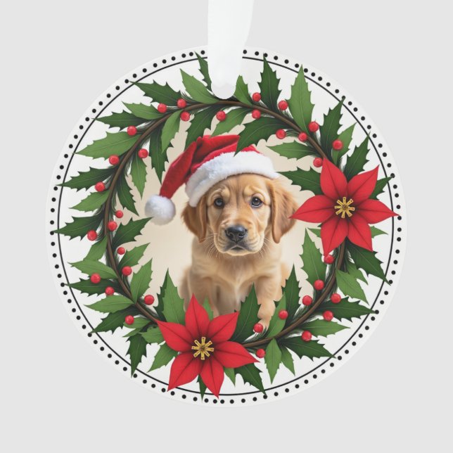 Adorno 1st Christmas 2-sided Santa Paws Forever (Anverso)