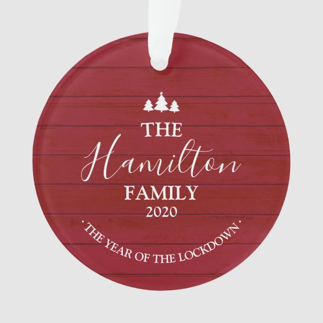 Adorno 2020 El Año Del Cierre De La Madera Roja (Anverso)