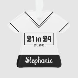 Adorno 21º cumpleaños 21 personalizado en 24 Est 2003 Cum