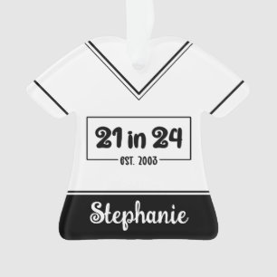 Adorno 21º cumpleaños 21 personalizado en 24 Est 2003 Cum