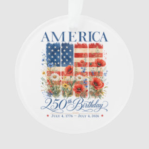 Adorno 250º Aniversario USA Mujeres 4 de Julio América 25