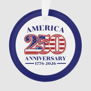 Adorno 250º Aniversario USA Patriótico 1776–2026