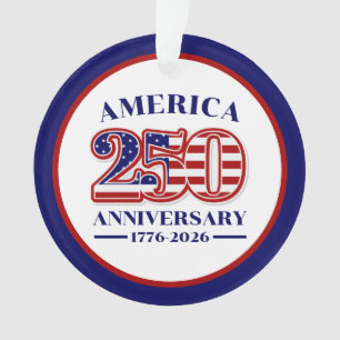 Adorno 250º Aniversario USA Patriótico 1776–2026