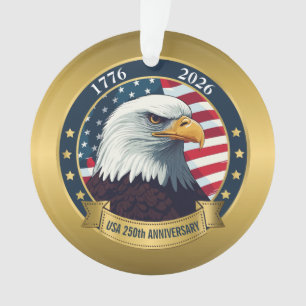 Adorno 250º Aniversario USA Patriótico 1776–2026