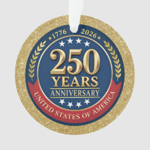 Adorno 250º Aniversario USA Patriótico   1776–2026