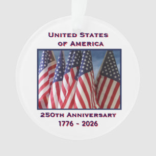 Adorno 250° Aniversario Banderas Patrióticas de Estados U