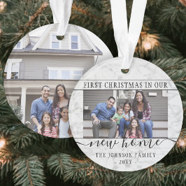 Adorno 2 Foto Nueva Casa Primer Xmas Faux Marble Round