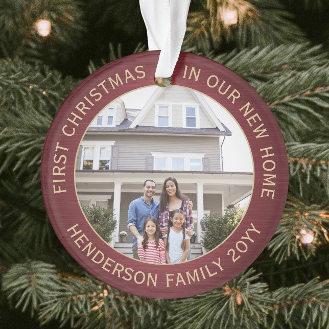 Adorno 2 fotos de la casa 1ª Navidad Nuevo hogar cepillad (Subido por el creador)